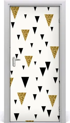Produktbild von Tulup Türaufkleber 95x205 cm Dekorative Aufkleber Selbstklebend Wasserdichte Tapete Abnehmbar Schlafzimmer Wohnzimmer Wohnkultur - Dreiecke Hintergrund
