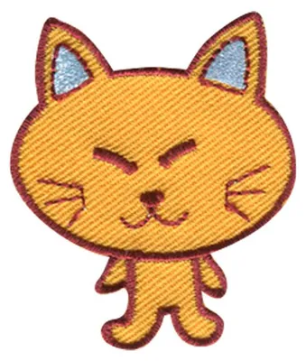Produktbild von Katze Tier - Aufnäher, Bügelbild, Aufbügler, Applikationen, Patches, Flicken, Zum Aufbügeln, Größe: 3,9 x 4,5 cm