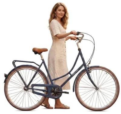 Produktbild von Dallas Bike Hollandrad Damenfahrrad 28 Zoll - Shimano Nexus 3-Gang - Rahmen XL 22" - Blau-Braun