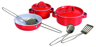 Zdjęcie produktu dla Zestaw czerwonych naczyń metalowych, Egmont Toys