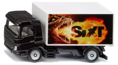 Produktbild von siku 1107 LKW mit Kofferaufbau Sixt, Spielzeug-LKW, Metall/Kunststoff, Schwarz/Weiß