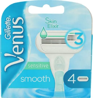 Produktbild von 4 Gillette Venus Sensitive Smooth Rasierklingen Ersatzklingen Damen Klingen