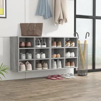 Produktbild von "im Angebot" Schuhregale 2 Stk. - Nachtkommode/Nachtkonsole - Grau Sonoma 52,5x30x50 cm - Beistellschrank CC21795
