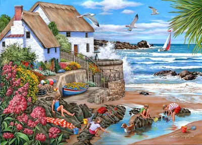 Immagine prodotto di La Casa del Puzzle Seaspray Cottages 1000 Teile Landschaft