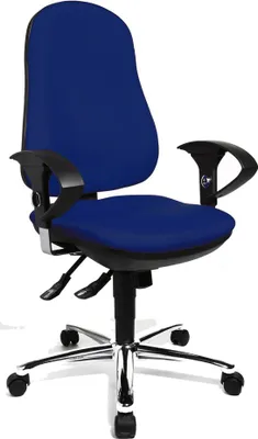 Produktbild von Topstar - Top bureaustoel Support SY, zwart, basis uit chroom