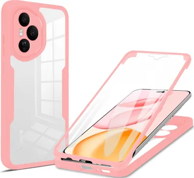 Image de Etui pour Honor 400 Pro, protection complète à 360° avec protecteur d'écran intégré Rose
