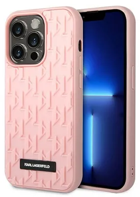 Produktbild von Karl Lagerfeld KLHCP14LRUPKLPP Hülle für iPhone 14 Pro 6,1", hart, rosa, rosa, 3D-Monogramm