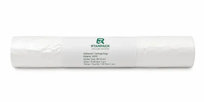 Zdjęcie produktu dla RyanPack Worki na śmieci bez uchwytu, HDPE, 28×35 cm, 7 µm, białe – opakowanie 100 sztuk, Obraz wygenerowany przez AI