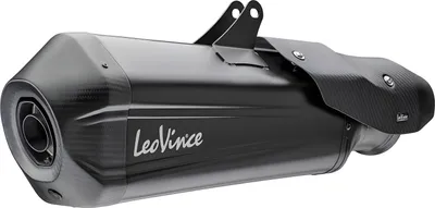 Immagine prodotto di Silenziatore posteriore LeoVince LV-12 R Black Edition con omologazione, acciaio inossidabile nero, terminale in carbonio e protezione termica per BMW R 1250 R / RS anni di produzione 2019 - 2025 E4 / E5