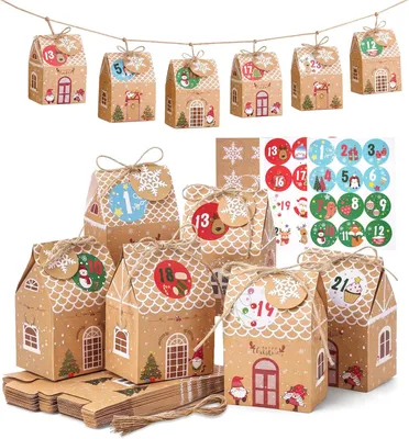 Image de Petites maisons calendrier de l'Avent à remplir : coffret de 3 modèles, à réaliser soi-même