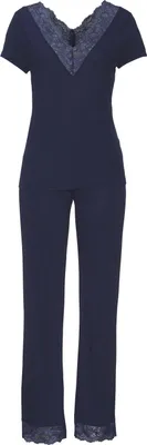 Produktbild von LASCANA Pyjama 2 -teilig nachtblau Größe 32/34