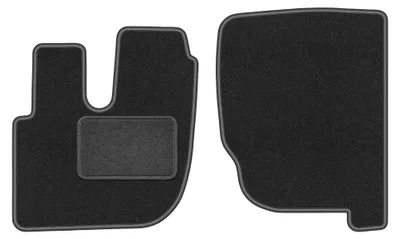 Image de Tapis avant en moquette pour Renault Premium 1997-2014 (utilitaire) – 2 pièces, gris graphite, sur mesure – Wielganizator LUX