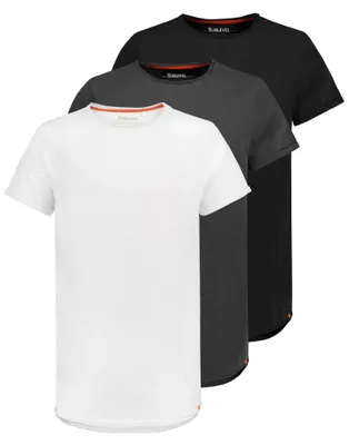 Produktbild von Sublevel 3er Pack Herren T-Shirts mit Rundhals und Rollkante Größe: M