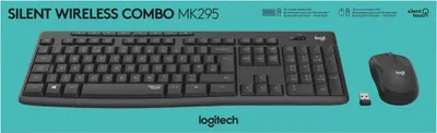 Immagine prodotto di Set tastiera e mouse wireless Logitech MK295 con tecnologia SilentTouch, tasti di scelta rapida, tracciamento ottico, ricevitore nano USB, connessione wireless senza ritardi, layout QWERTY - Grafite, PC