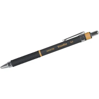 Produktbild von Aristo Feinminenstift Studio schwarz 0,5 mm mit Gummigriffzone