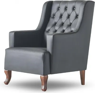 Produktbild von Sitzmöbel Schwarz Set 2-Sitzer Sessel Couchtisch Chesterfield Komplett