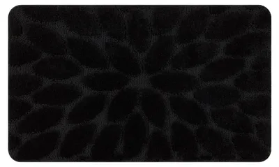 Image de Tapis de salle de bain SUPREME STONES, des pierres, antidérapant, doux - noir noir 50x80 cm