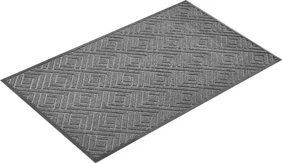 Image de SucceBuy Tapis de propreté, 1562 x 914 mm, paillasson pour l'intérieur et l'extérieur, tapis de propreté avec envers TPE, tapis d'entrée robuste et lavable pour couloir, balcon, garage, gris