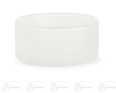 Productafbeelding van Vervangingsonderdelen & materialen voor hobbyprojecten: Theelichthouder, glas/mat. Afmetingen: 4,5 cm (breedte) x 2,1 cm (hoogte) x 4,5 cm (diepte). Nieuw