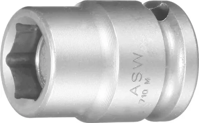 Imagen del producto de Adaptador para llave de impacto, tipo boca, 710 M, 3/8", hexagonal, imán, tamaño de llave de 10 mm, longitud de 30 mm