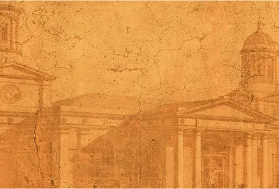 Produktbild von Tadessi Fototapete | Architektur  | 4.00 m x 2.70 m | Orange |  | Wandbild | Digitaldruck