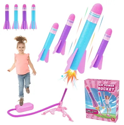 Imagen del producto de Juguete de cohete para niños, regalo para niñas de 3 a 12 años, color rosa