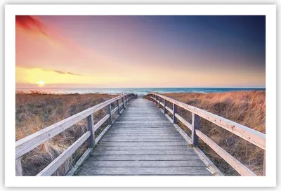 Produktbild von Poster - Poster ohne Rahmen - Weg Meer Brücke - 91,5x61 cm - Wand Bild - Wanddeko - Wandbilder - Kunstposter - Wandposter - Bilder - Kunstdruck - Wanddekoration - Wandbild - P2XAA91x61-4948