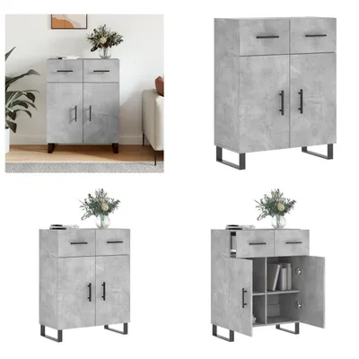 Produktbild von vidaXL Sideboard Betongrau 69,5x34x90 cm Holzwerkstoff - Sideboard - Sideboards - Schrank - Lagerschrank