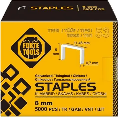 Immagine prodotto di Graffette tipo 53, 6 mm, 5000 pezzi