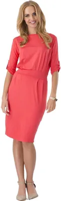 Produktbild von Damen Kleid mit Kordel Mini-Kleid ; Koralle/M/L 38/40