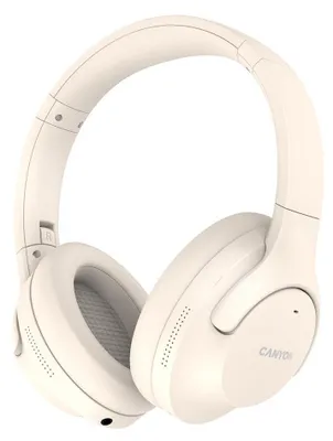 Image de Casque sans fil Canyon OnRiff 10, Bluetooth, microphone, réduction de bruit active, beige