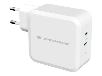 Immagine prodotto di Conceptronic ALTHEA08W Caricabatterie USB-C GaN a 2 porte da 100 W
