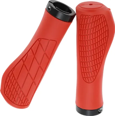 Image de 1 Paire De Poignées De Guidon De Vélo, Poignées De Vélo Antidérapantes, Poignées De Guidon Verrouillables Pour Vélo Électrique Vtt, Rouge