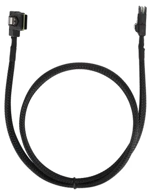 Zdjęcie produktu dla MINI SAS 36P, 0,8 m, przewód do formowania wtryskowego, złącze SFF-8087 (kolanko prawe) do linii dysków twardych SFF-8087