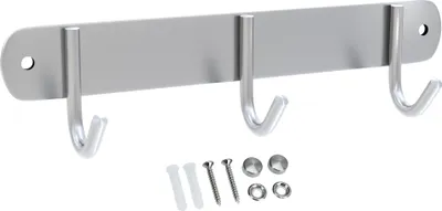 Produktbild von Intirilife Edelstahl Garderobenleiste Modell E - 3 Haken - Kleiderhaken Garderobe Hakenleiste in 5 verschiedenen Designs