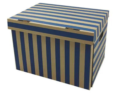 Produktbild von 1x Archivbox 400x320x290mm gestreift extrem stabil bis 250kg stapelbar