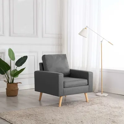 Produktbild von Design Sessel Hellgrau Stoff, Klassische Sessel 2024 Neu