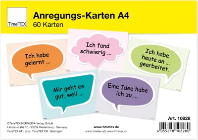 Produktbild von TimeTEX Anregungs-Karten A4, 60-tlg.