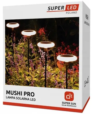 Produktbild von 4x SuperLED Garten Solarlampe Pilz 76cm Warmweiß LED