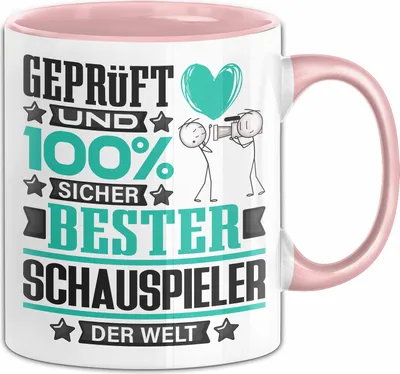 Produktbild von Schauspieler Geschenk Lustiger Spruch für Schauspieler Geschenkidee Bester Schauspieler Der Welt (Rosa)