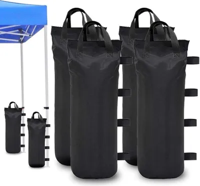 Obrázek produktu pro Pytle s pískem pro skládací stany a altány, černé, 4 ks/sada, pytel s pískem (černý pytel s pískem)