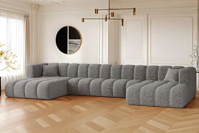 Produktbild von Kaiser Möbel Ecksofa, U-form Sofa Grand U XL modular stoff Haga Grau
