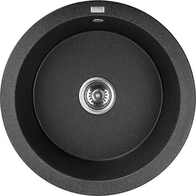 Produktbild von BADLAND BADLAND Spülbecken Granitspüle Einzelbecken DAFNE 51x51 Schwarz | Siphon im SET!