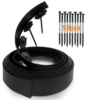 Produktbild von Solidchoice – Flexibler Gartenrand aus Kunststoff mit 40 Erdankern, 10 Meter