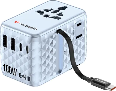 Image de Verbatim Adaptateur Voyage 100W Bleu