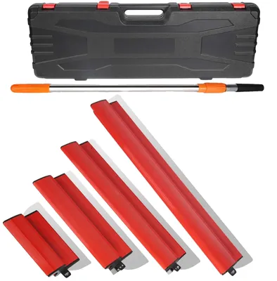 Produktbild von Professionelles Tapeziermesser-Set, verstellbarer Griff, doppelte Klingenstärke, Rot