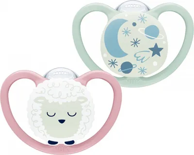 Image de NUK Happy Nights 6-18m 2pcs/BOX fille - 6-18m