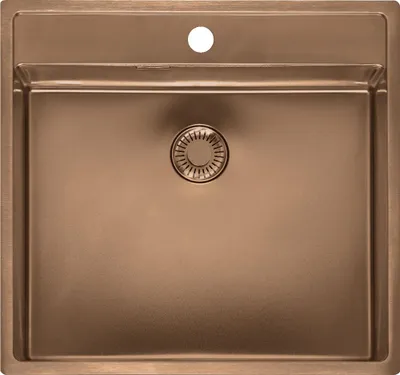 Produktbild von REGINOX R41352 Spüle NEW YORK 50X40 Copper II mit Hahnlochbank ab Schrankbreite 60 cm / Flächenbündig / Flacheinbau