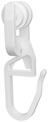 Produktbild von Interdeco T-Laufrollen / Gardinenrollen mit Faltenhaken für T-Laufschienen, Pack. 100 Stück
