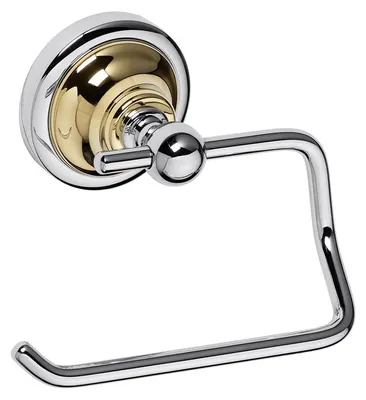 Image de Porte-papier toilette Bemeta Retro sans couvercle or/chrome